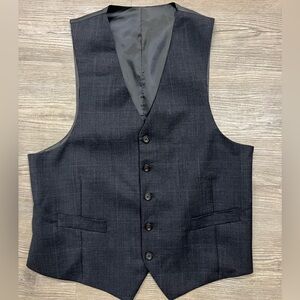 Classic Navy/Grey Men's Suit Vest Large